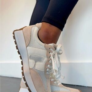 Corkys Tan and White Mesh Sneakers